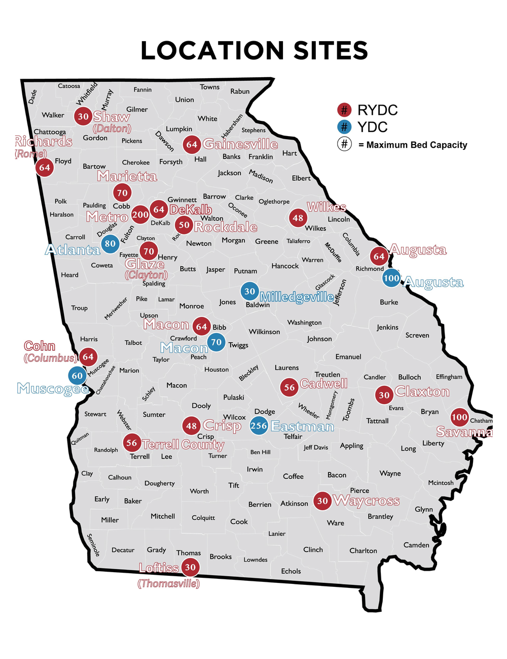 DJJ SECURE FACILITY MAP2025